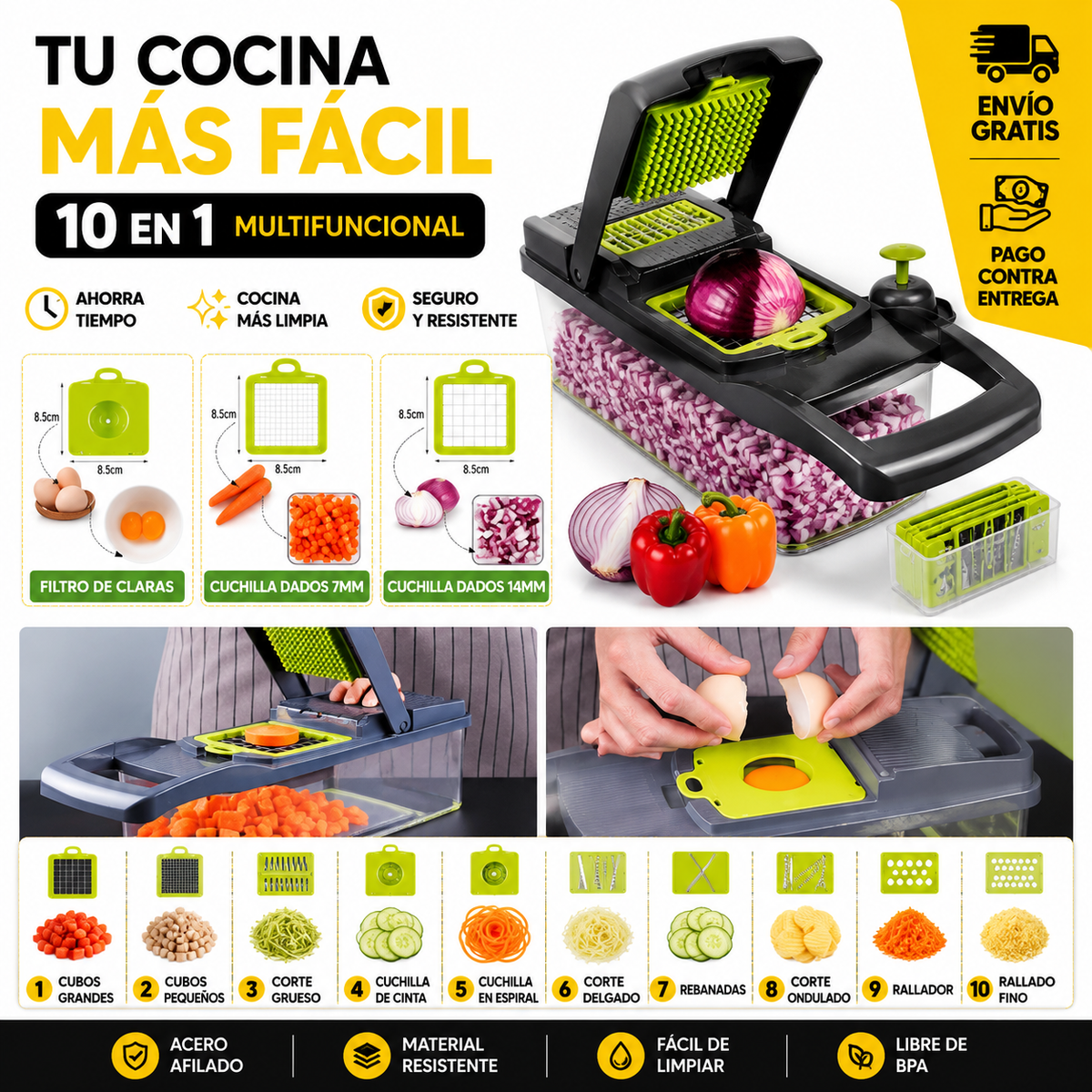 Picador De Alimentos Multifuncional