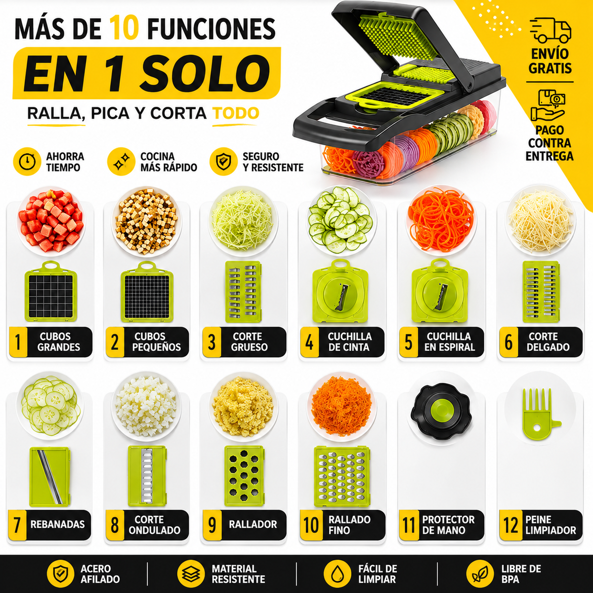 Picador De Alimentos Multifuncional
