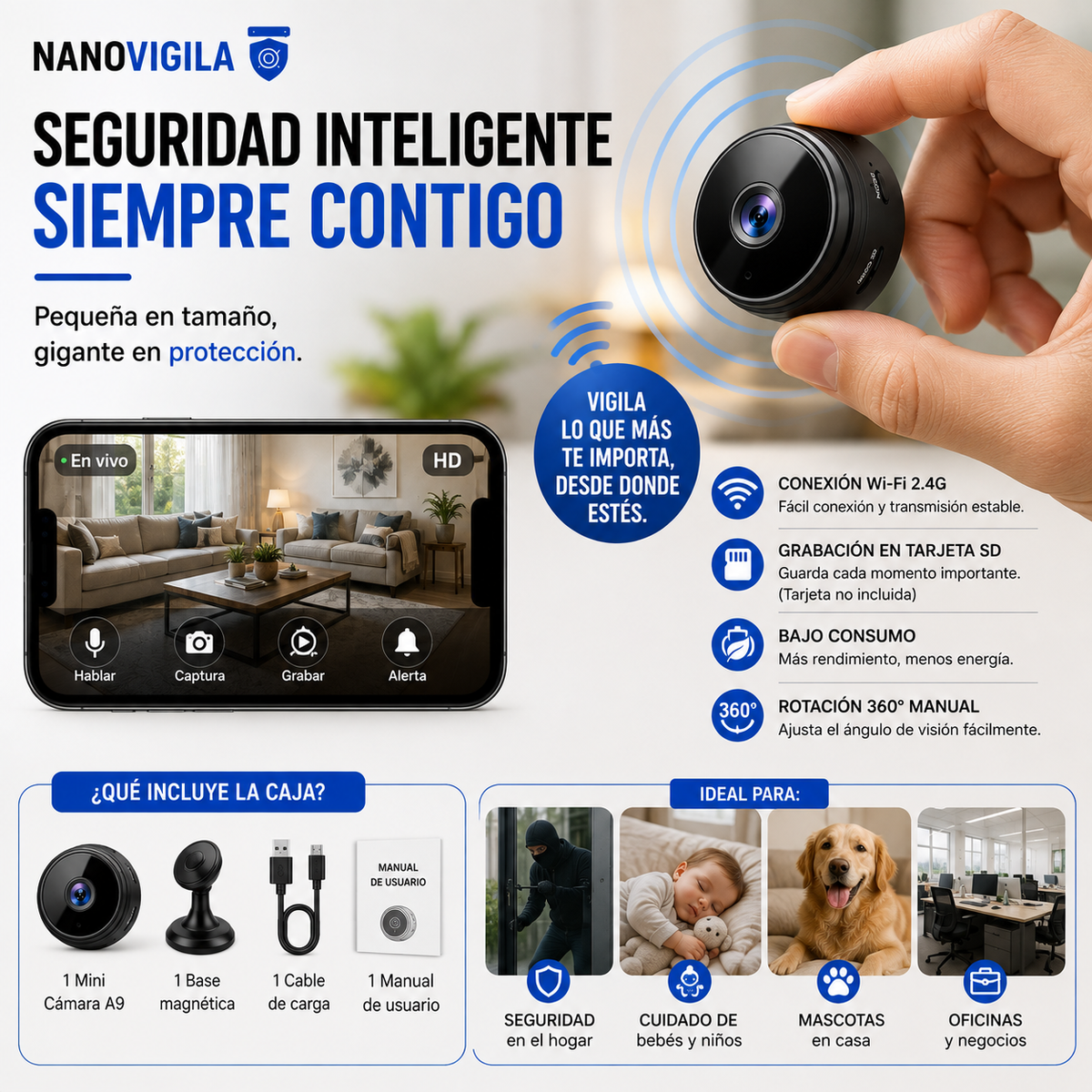 NANOCAM SEGURIDAD A9