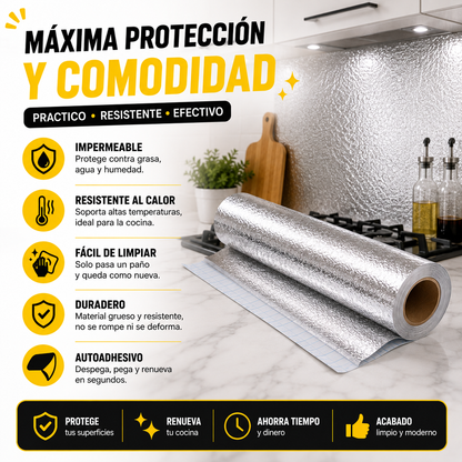 PAPEL ALUMINIO PROTECTOR PARA COCINA