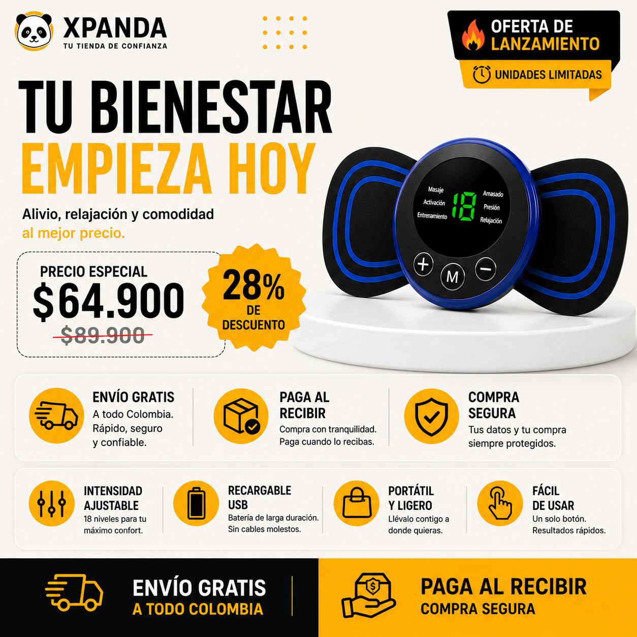 Parche Masajeador Inteligente
