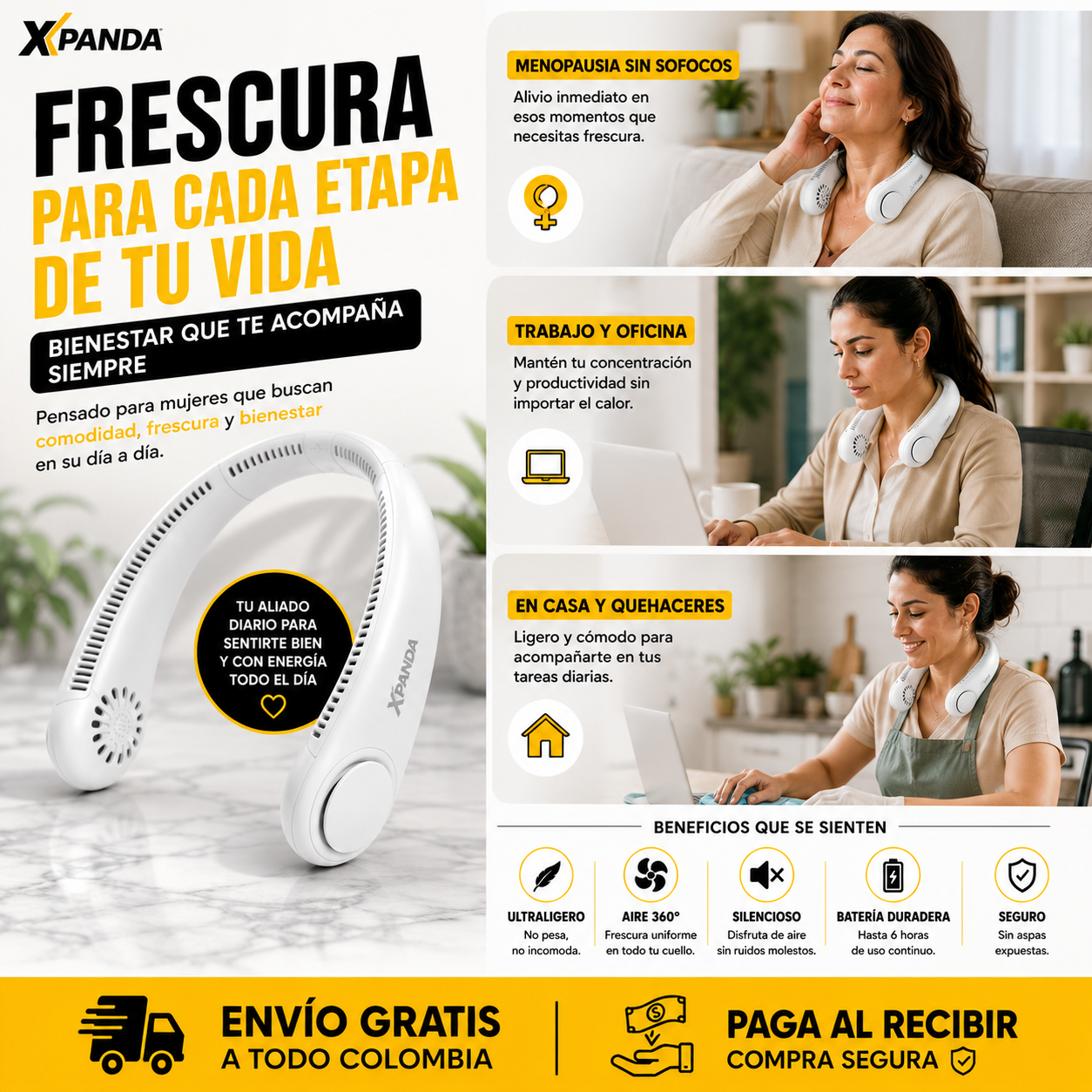Ventilador Portatil Para Cuello