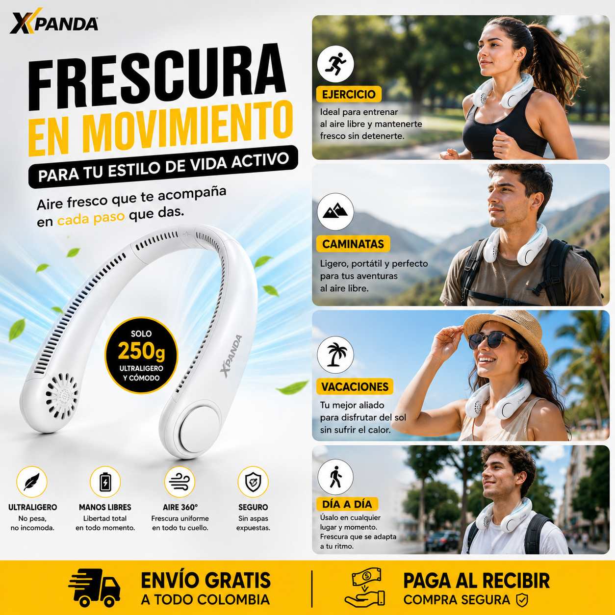 Ventilador Portatil Para Cuello