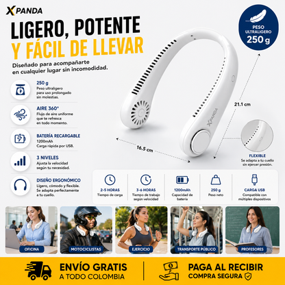 Ventilador Portatil Para Cuello