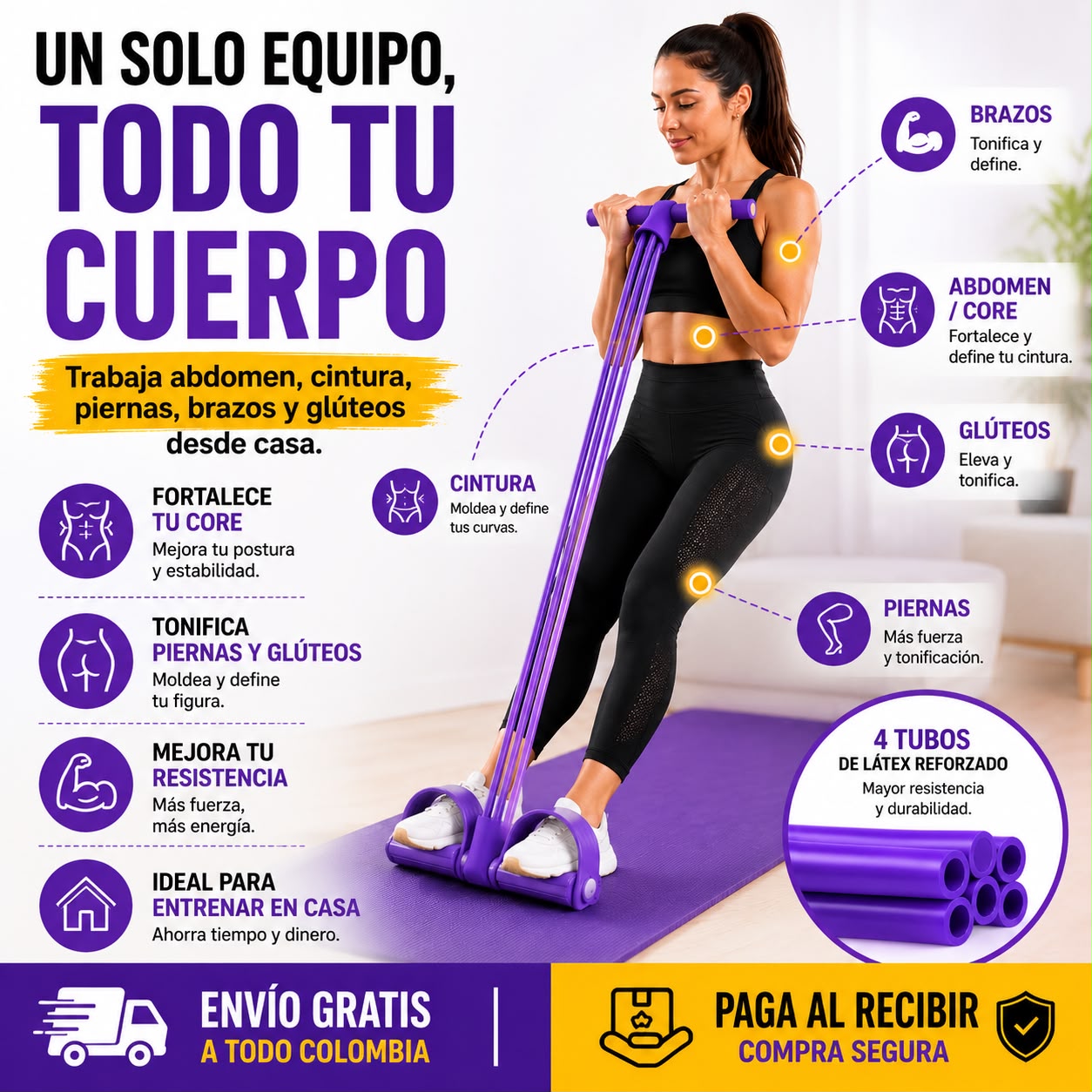 BANDA DE RESISTENCIA CON PEDAL